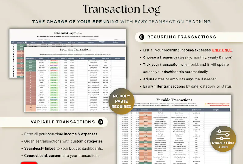 Ultimate Annual Budget templates 12 months